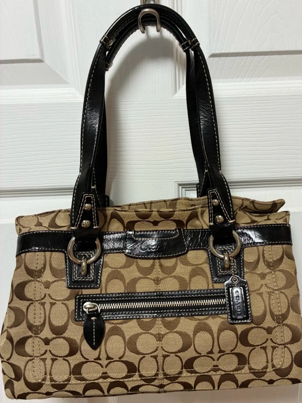 Authentic Coach Penelope Signature Satchel F14696 Khaki EXCELLENT CONDITION!! - Picture 14 of 14
